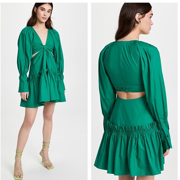 A.L.C Alexa Green Dress Size 6 - Picture 2 of 6